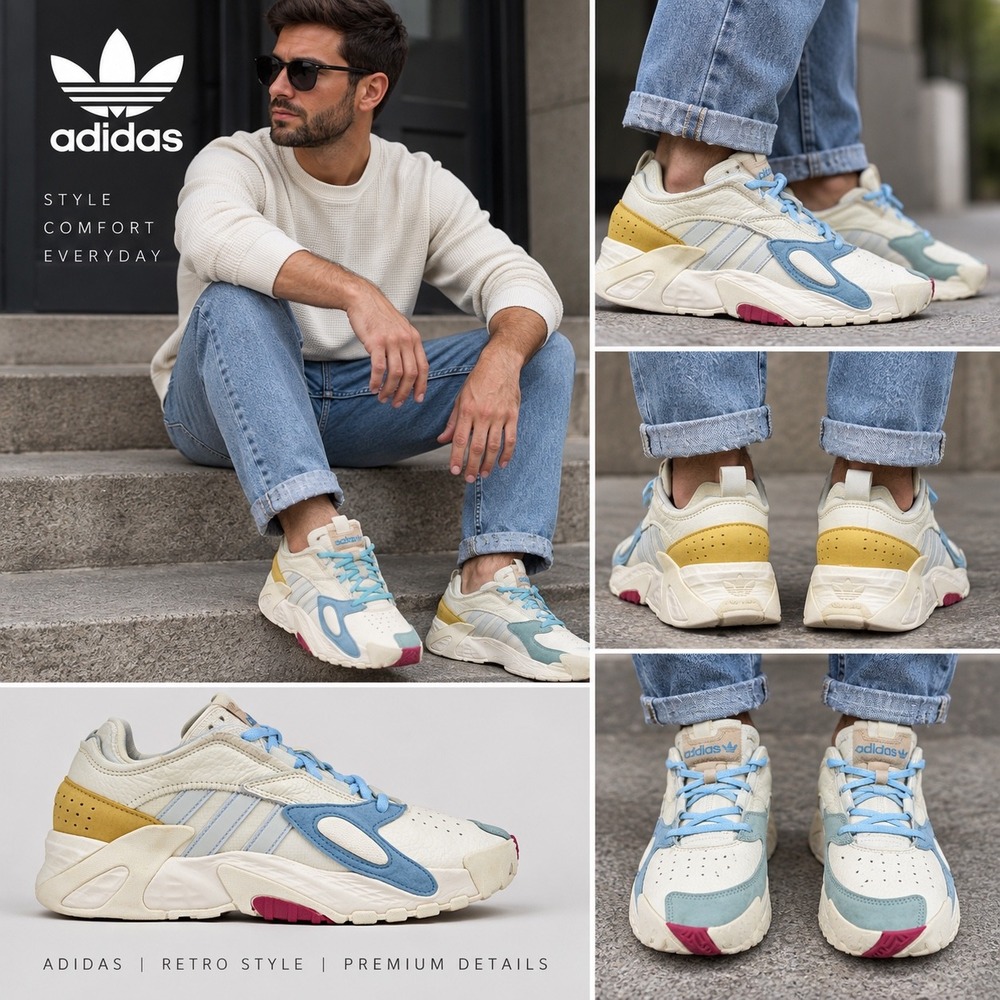 Adidas Streetball 2.0 Cream White Sky Tint FX7663 Mens Size 8 Sneakers